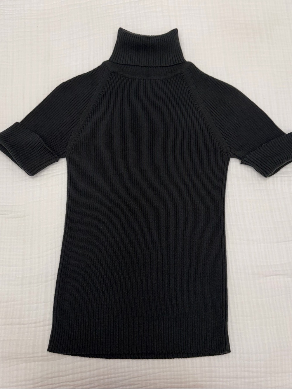 vintage abercrombie & fitch dark green ribbed turtleneck top